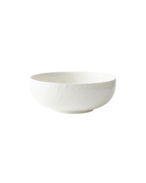 Knit White Serving Bowl for 3 to 4 Persons/ Large Ramen/ Noodle Bowl 7.25 in.