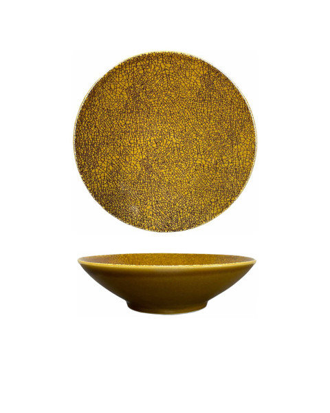 Urban Amber Large Single Salad Bowl/ Serving Bowl for 3 to 4 Persons 8.25 in.