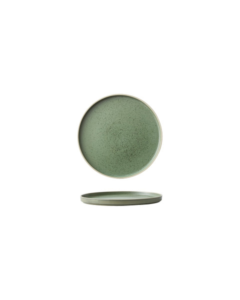 6 in. Bread Bun, Pastry, Cocktail Plate - MOD Smoky Basil