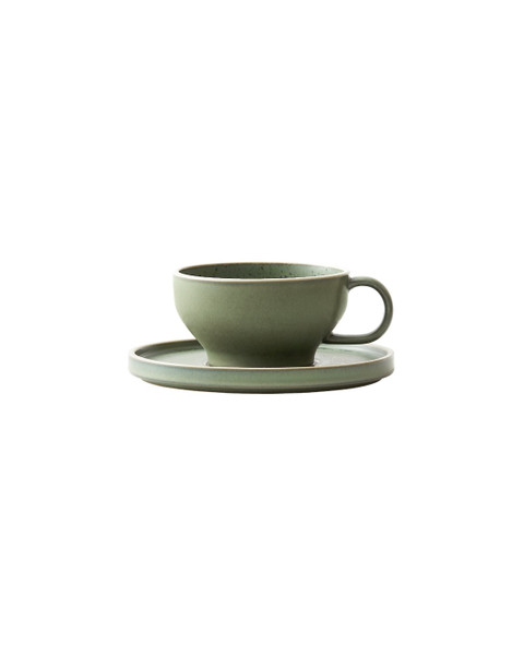 MOD Smoky Basil Coffee/ Tea Cup 195 ml and Saucer 6 in.