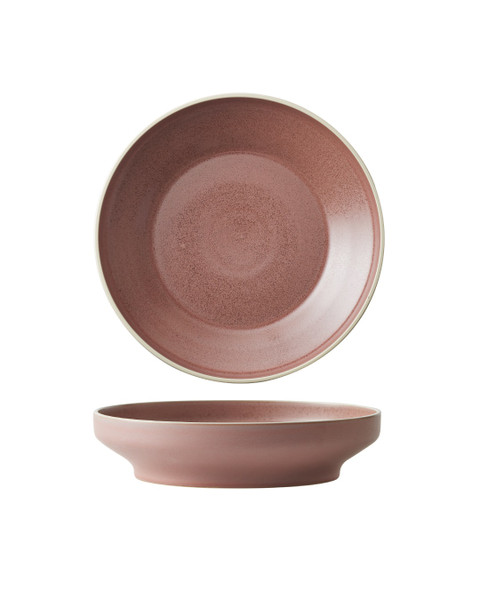 MOD Smoky Plum Raised Salad/ Pasta Plate/ Shallow Serving Dish for 1 to 2 Persons 9 in.