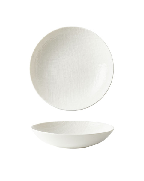Knit White Serving Bowl for 3 to 4 Persons 9 in.