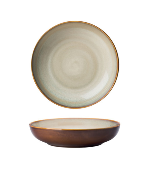 Rustic Sama Round Shallow Serving Dish for 4 Persons 9 in.