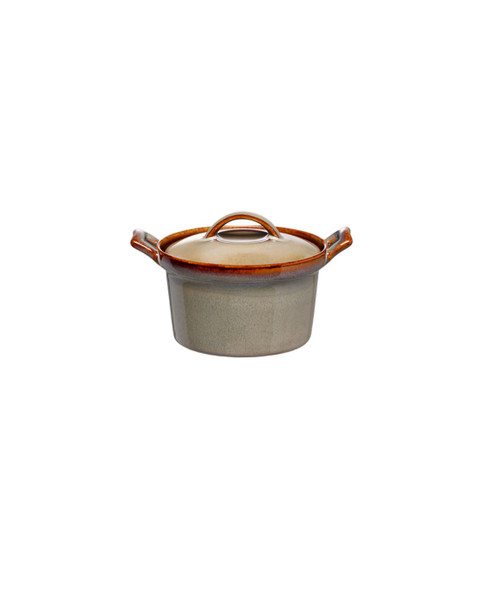 Rustic Sama Deep Round Bake & Serve Dish 485 ml with Lid 6.5 in.