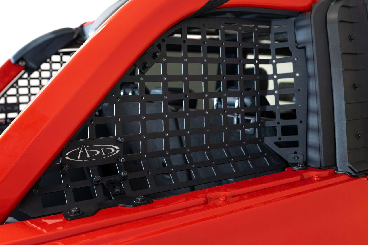Rear Window Molle Storage Panels (AC2302801NA) — installed view