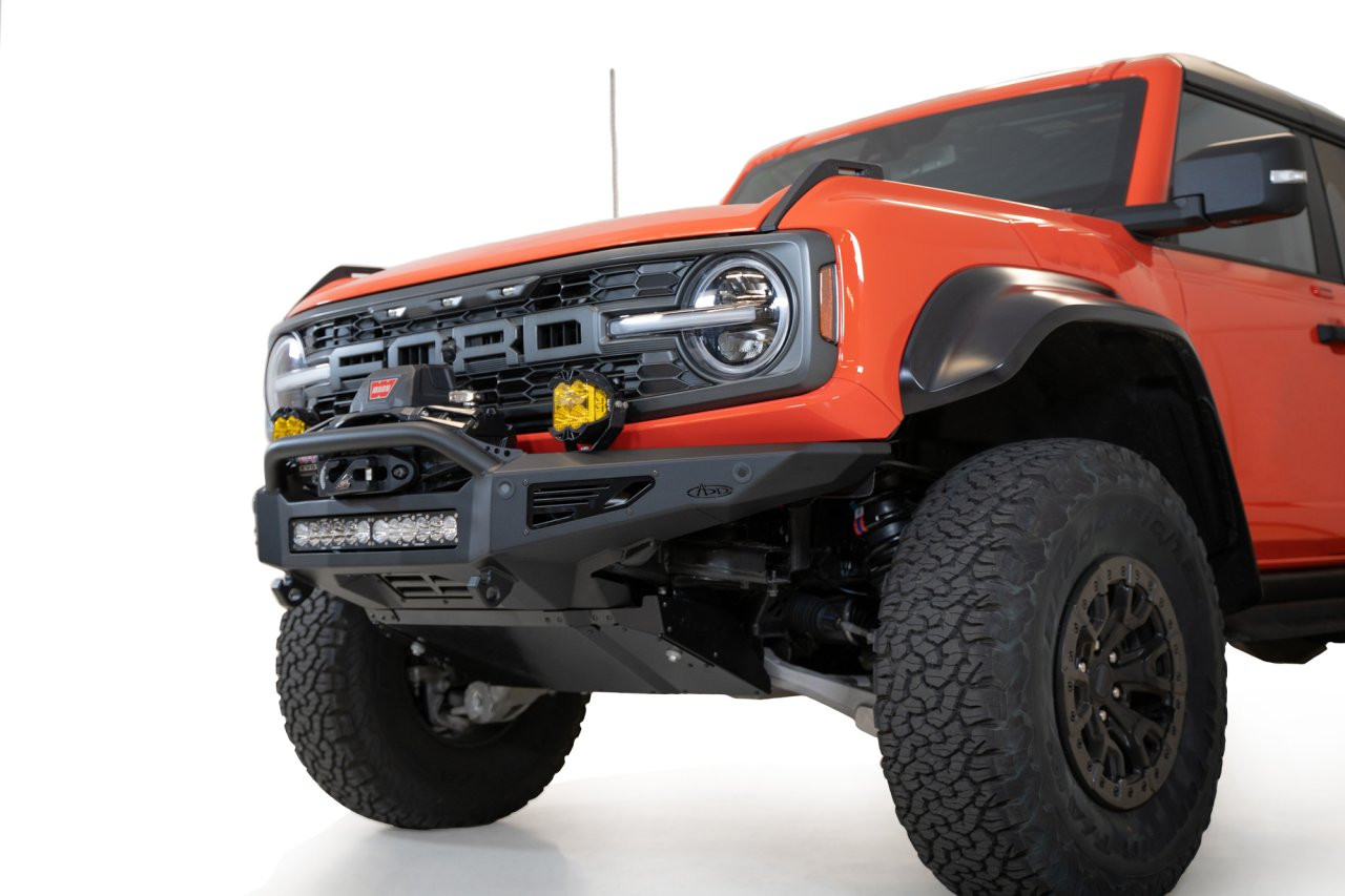 Rock Fighter Front Bumper (F260181060103) — installed view
