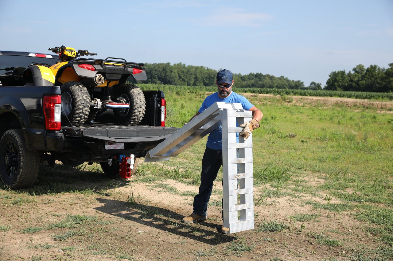 Folding Aluminum Ramps — side view