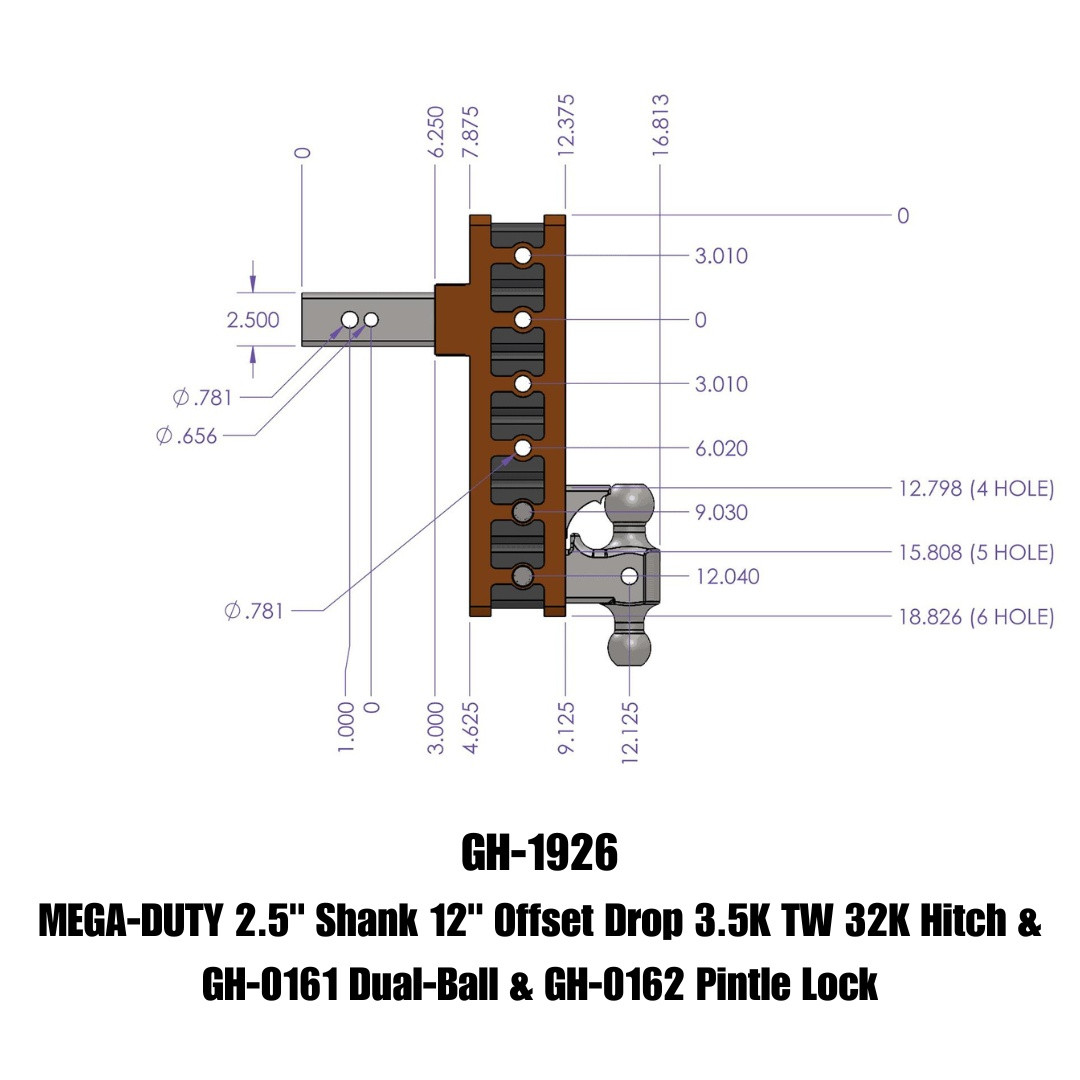 MEGA-DUTY Drop Hitch (GH-1926)