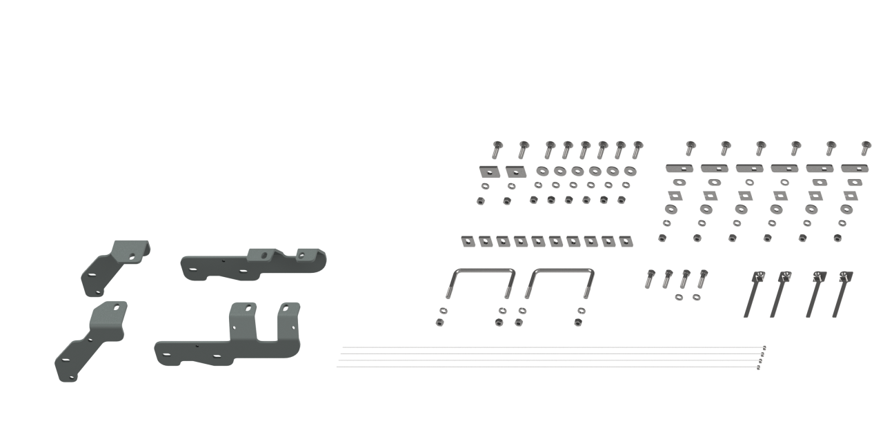 Custom Installation Brackets For Universal Mounting Rails For Some RAM Trucks (RVR2604) — primary image