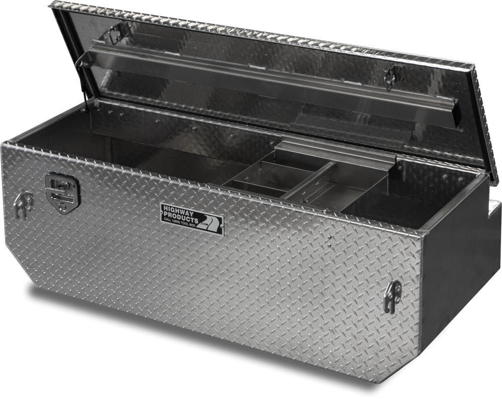 60 X 19.5 X 25 5TH WHEEL TOOL BOX WITH DIAMOND PLATE LID, DIAMOND PLATE BASE — primary image