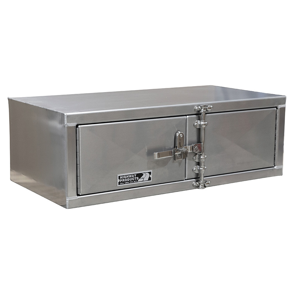 60 X 24 X 24 ALUMINUM RIGHT HAND DOUBLE DOOR BOX, BAR LOCK — primary image