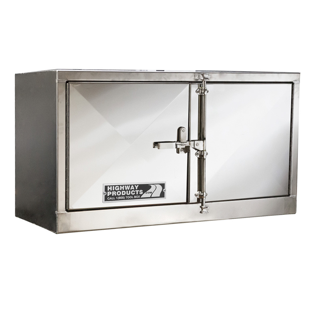 36 X 18 X 18 ALUMINUM RIGHT HAND DOUBLE DOOR BOX, BAR LOCK (0212-038) — primary image