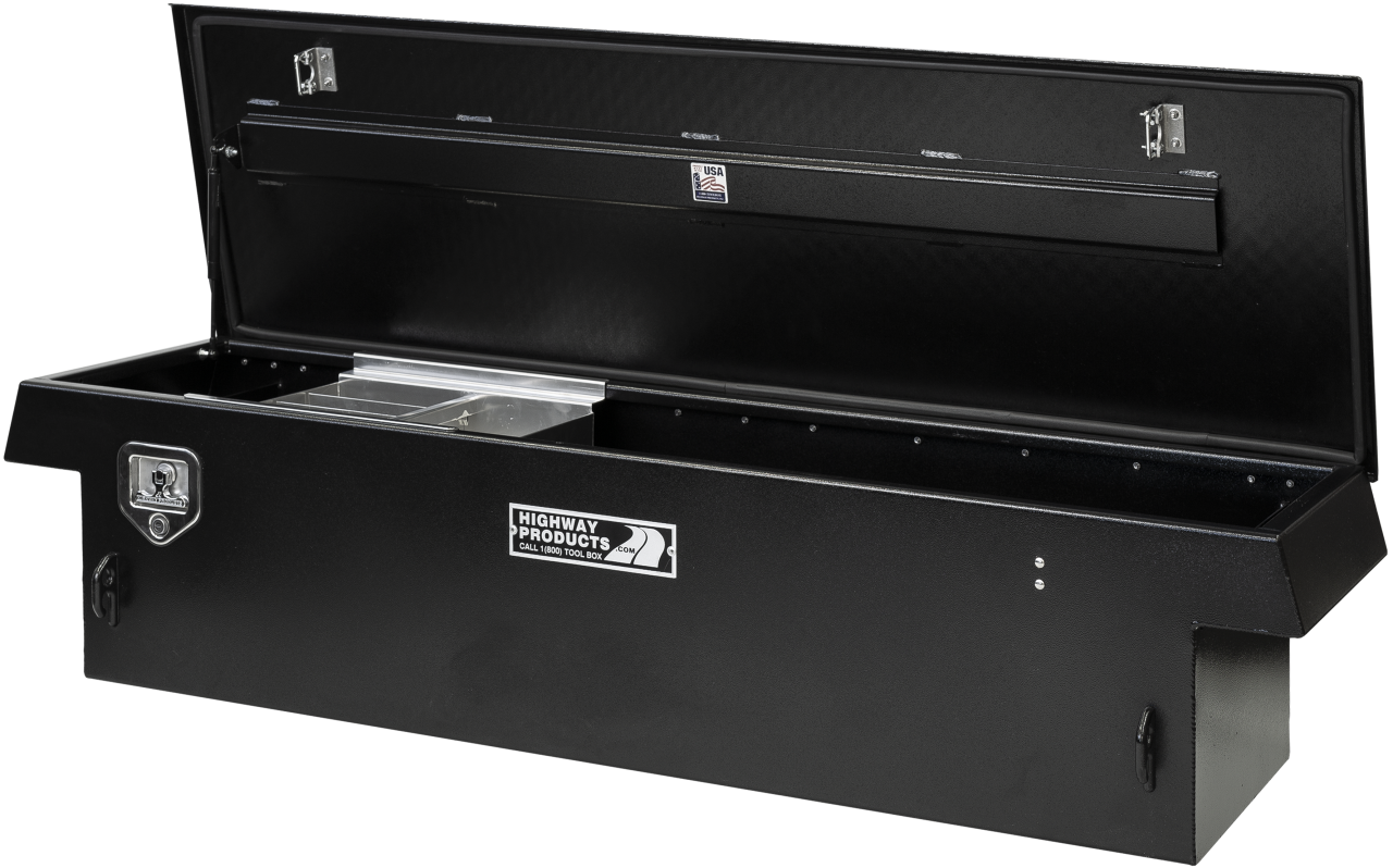 70 X 16 X 23 SINGLE LID TOOL BOX WITH SMOOTH BLACK BASE, LEOPARD LID