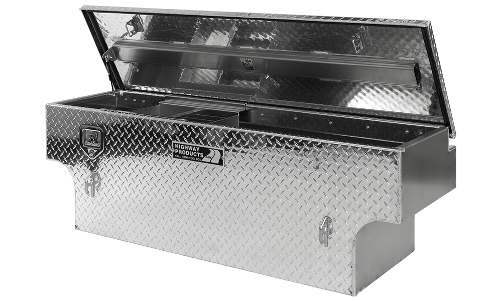 60 X 19.5 X 21 5TH WHEEL TOOL BOX WITH DIAMOND PLATE LID, DIAMOND PLATE BASE (3022-004)
