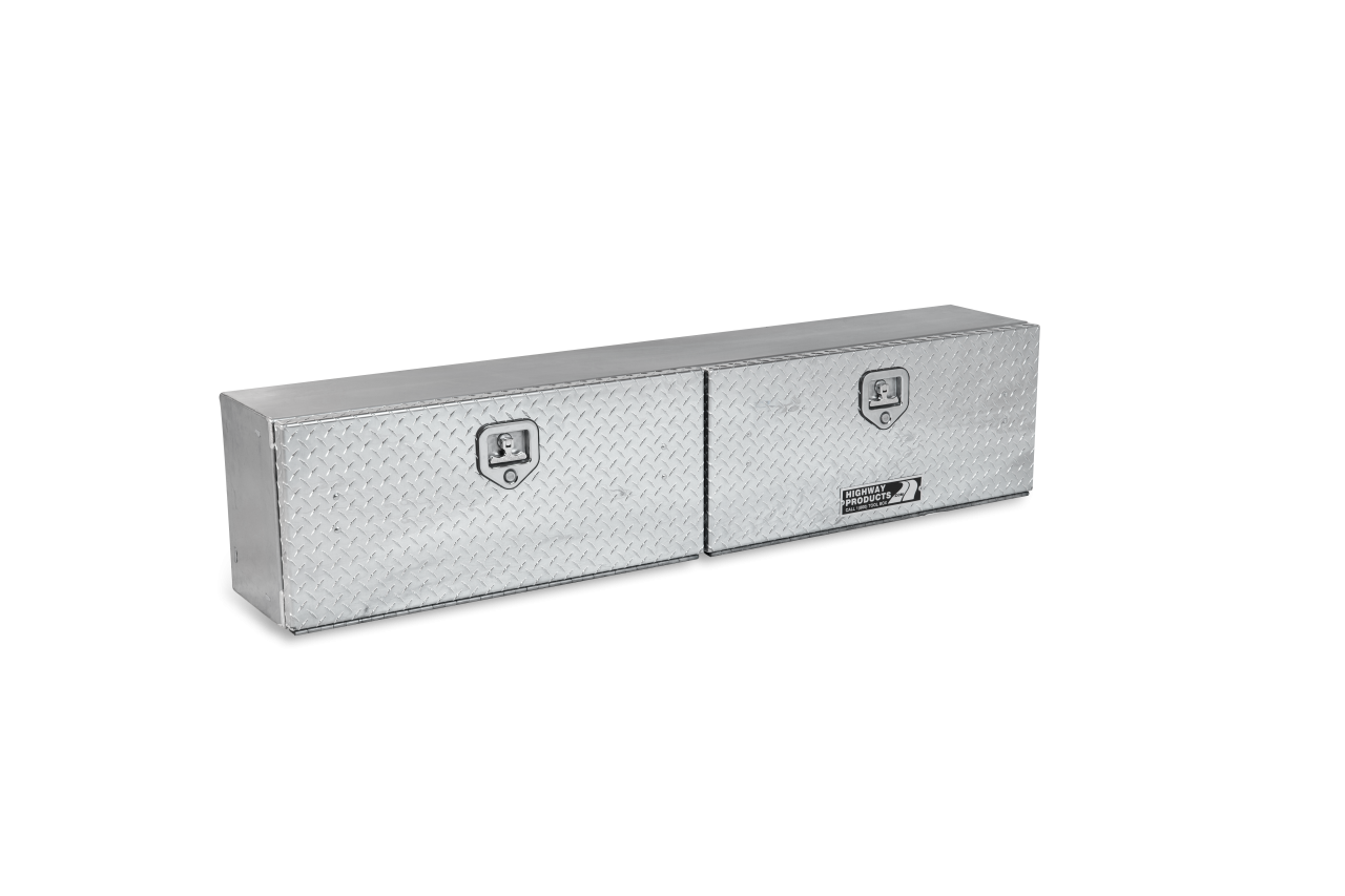 65 X 16 X 13 HIGH SIDE TOOL BOX WITH DIAMOND PLATE DOOR, SMOOTH ALUMINUM BASE