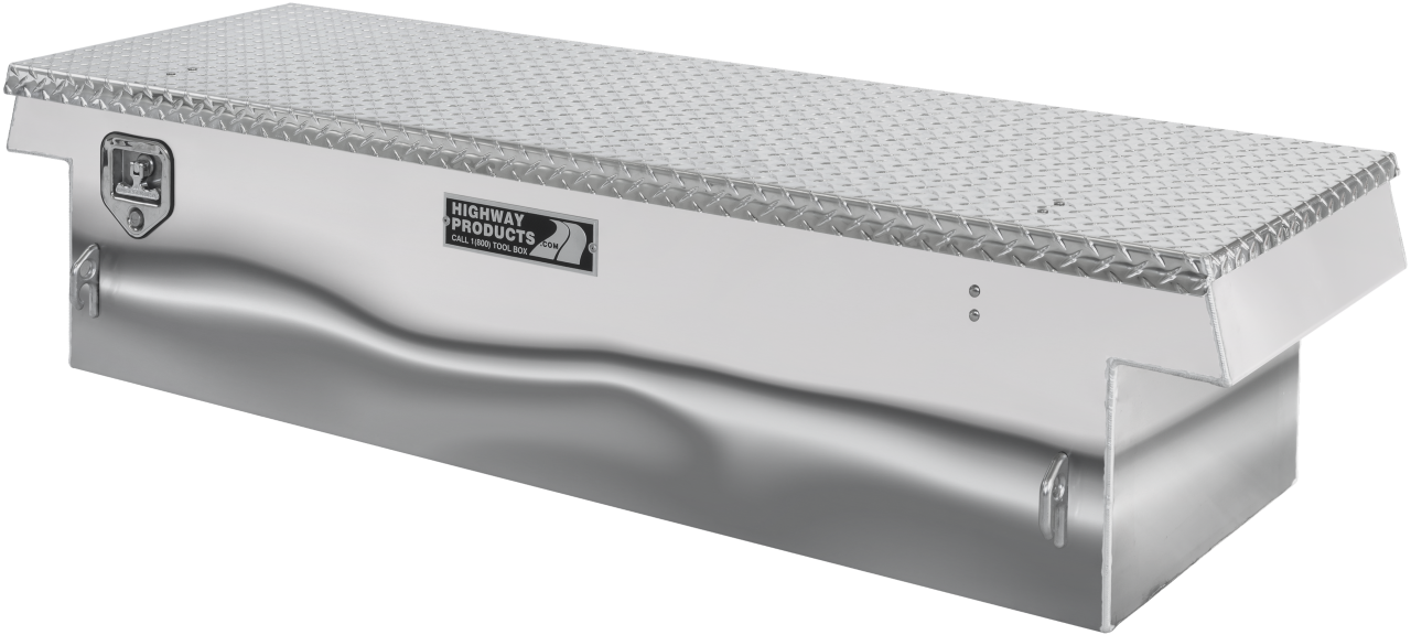 70 X 16 X 20 SINGLE LID TOOL BOX WITH POLISHED ALUMINUM BASE, DIAMOND PLATE LID