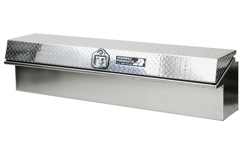 65 X 16 X 16 LOW SIDE TOOL BOX WITH SMOOTH ALUMINUM BASE, DIAMOND PLATE LID