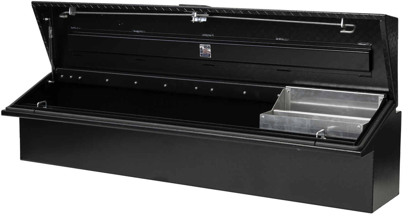 90 X 16 X 16 PASSENGER SIDE LOW SIDE TOOL BOX WITH SMOOTH BLACK BASE