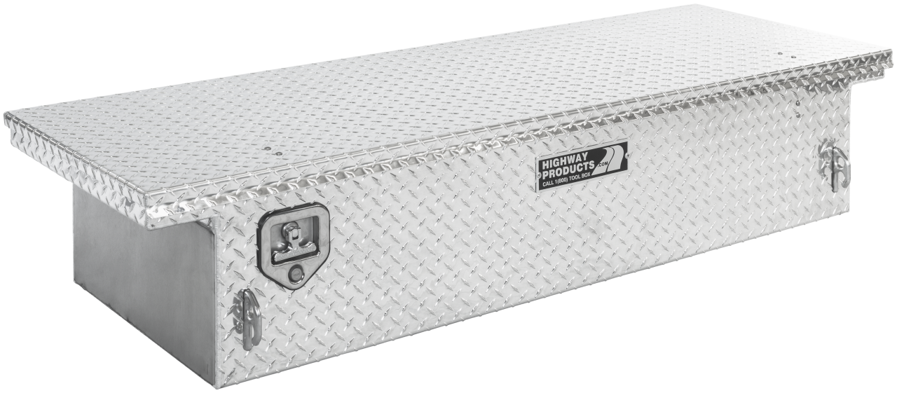 70 X 13.5 X 20 LOW PROFILE TOOL BOX WITH DIAMOND PLATE BASE, DIAMOND PLATE LID