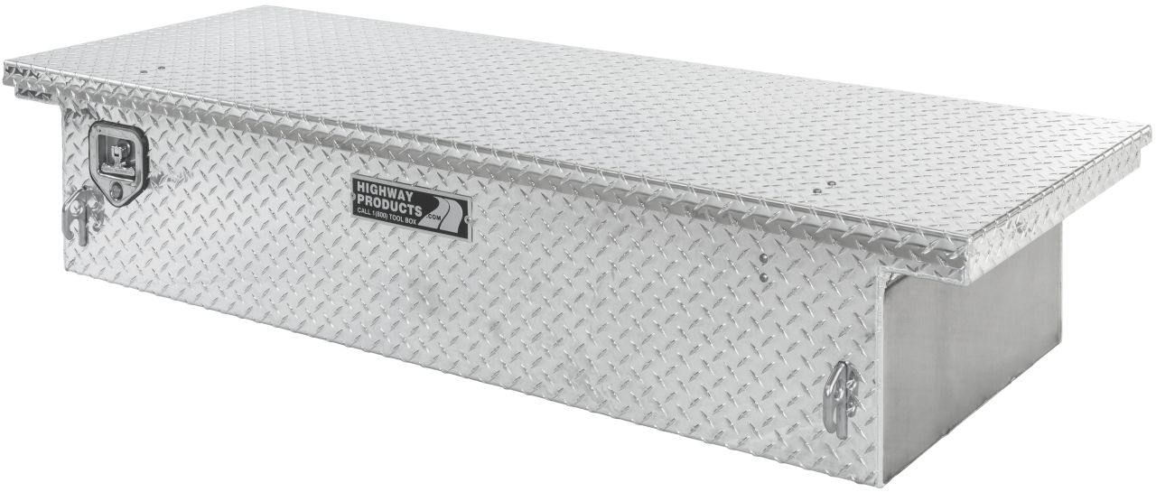 70 X 13.5 X 20 LOW PROFILE TOOL BOX WITH DIAMOND PLATE BASE, DIAMOND PLATE LID