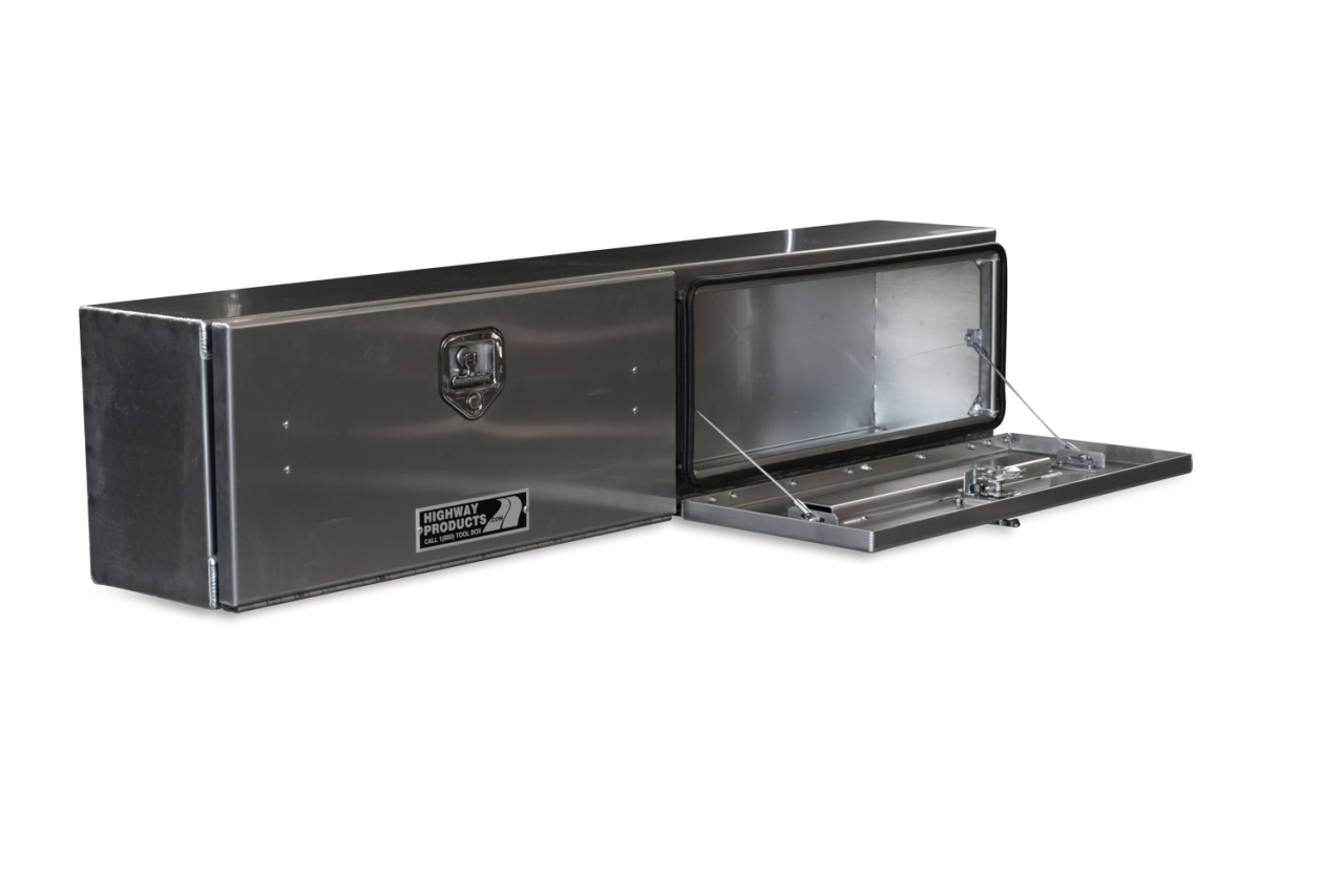72 X 16 X 13 HIGH SIDE TOOL BOX WITH SMOOTH ALUMINUM DOOR, SMOOTH ALUMINUM BASE