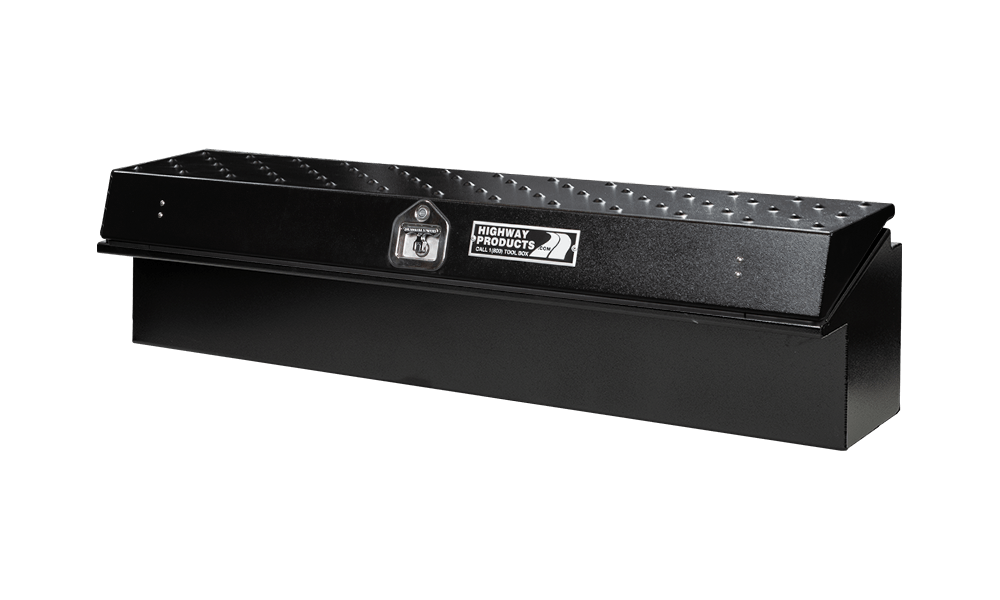 90 X 16 X 16 DRIVER SIDE LOW SIDE TOOL BOX WITH SMOOTH BLACK BASE, GLADIATOR LID — primary image