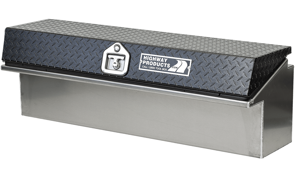 90 X 16 X 16 PASSENGER SIDE LOW SIDE TOOL BOX WITH SMOOTH ALUMINUM BASE — primary image
