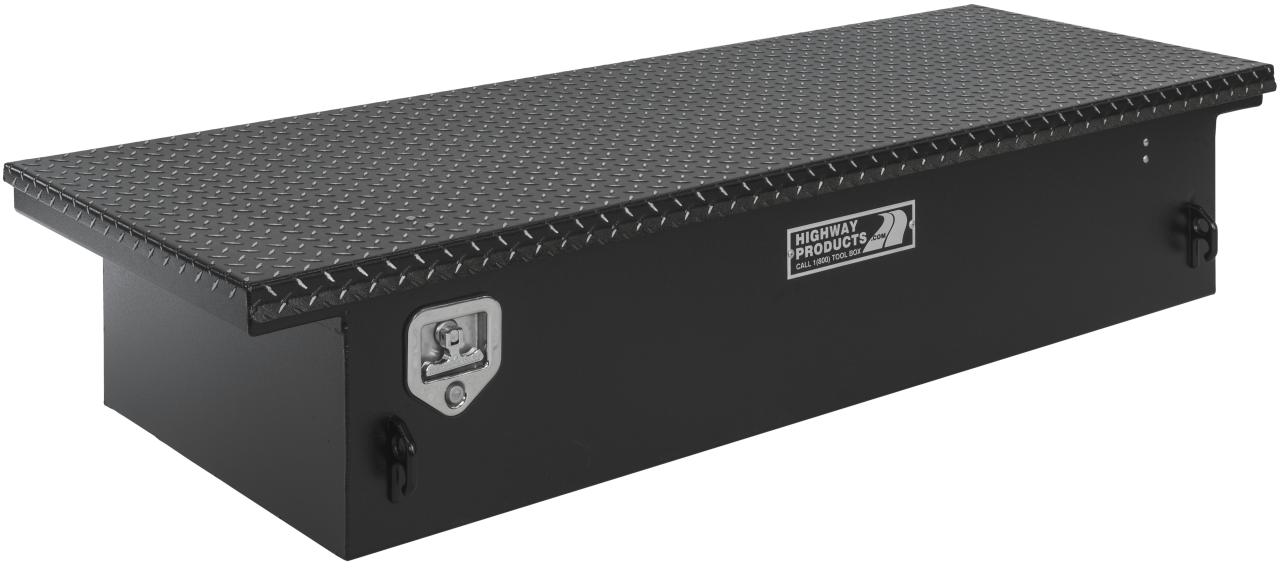 70 X 13.5 X 20 LOW PROFILE TOOL BOX WITH SMOOTH BLACK BASE, LEOPARD LID