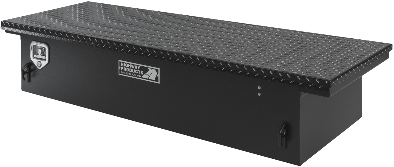70 X 13.5 X 20 LOW PROFILE TOOL BOX WITH SMOOTH BLACK BASE, LEOPARD LID