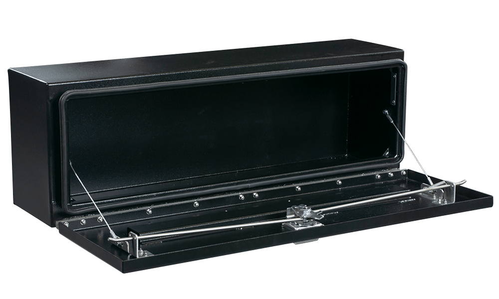 48 X 16 X 13 HIGH SIDE TOOL BOX WITH SMOOTH BLACK DOOR, SMOOTH BLACK BASE