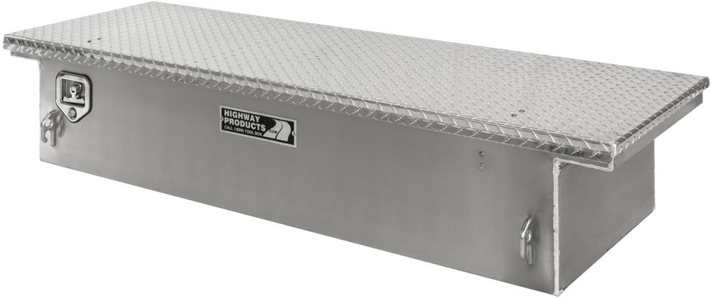 70 X 13.5 X 20 LOW PROFILE TOOL BOX WITH SMOOTH ALUMINUM BASE, DIAMOND PLATE LID — primary image