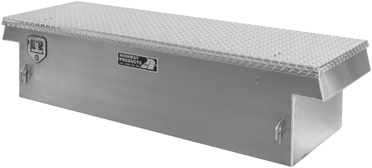 70 X 16 X 27 SINGLE LID TOOL BOX WITH SMOOTH ALUMINUM BASE, DIAMOND PLATE LID