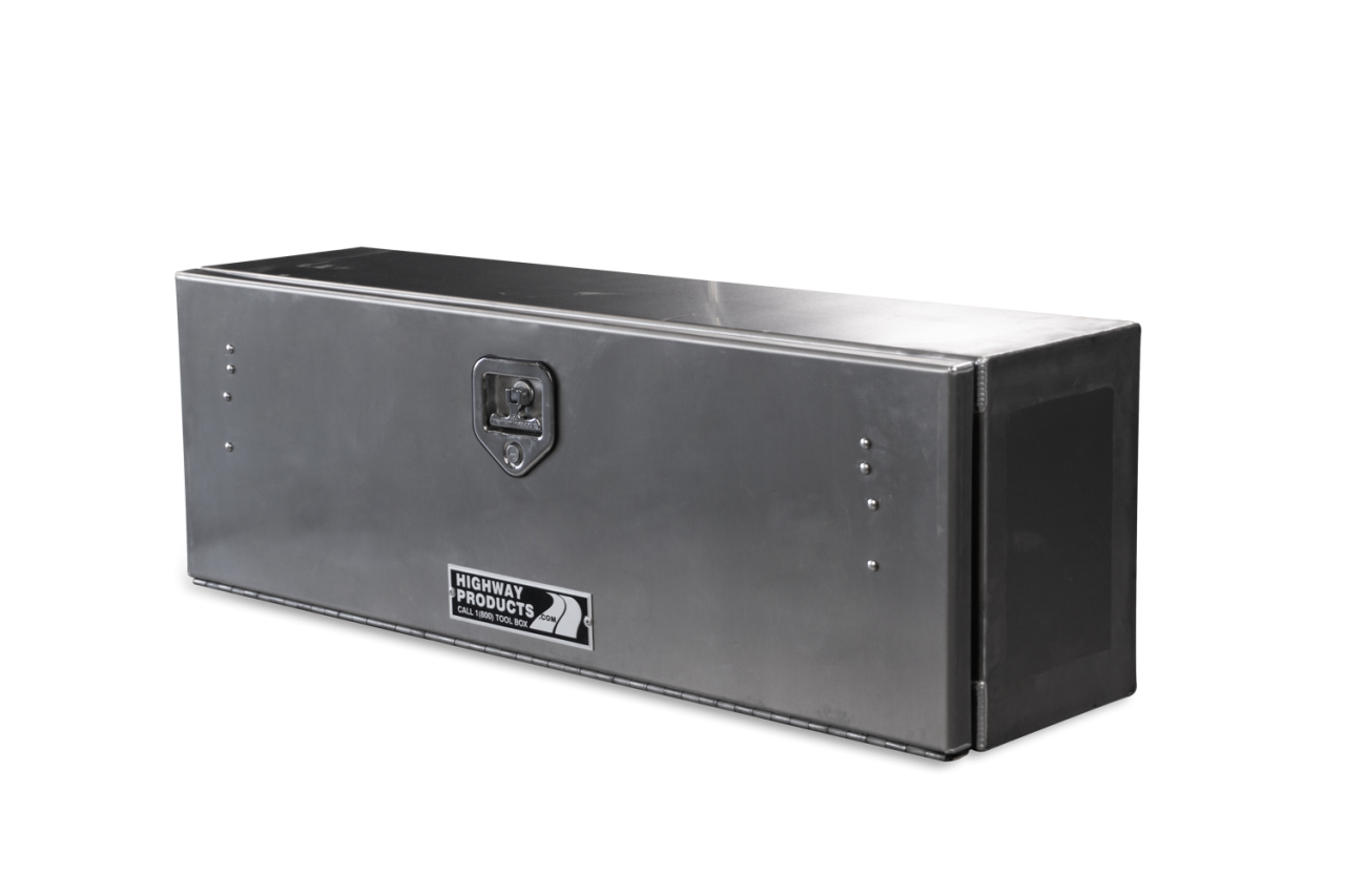 48 X 16 X 13 HIGH SIDE TOOL BOX WITH SMOOTH ALUMINUM DOOR, SMOOTH ALUMINUM BASE — primary image