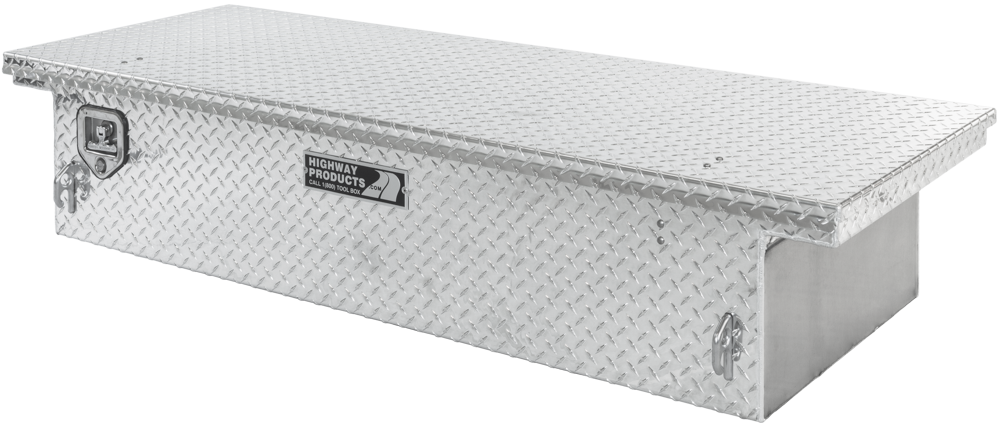 70 X 13.5 X 27 LOW PROFILE TOOL BOX WITH DIAMOND PLATE BASE, DIAMOND PLATE LID — primary image