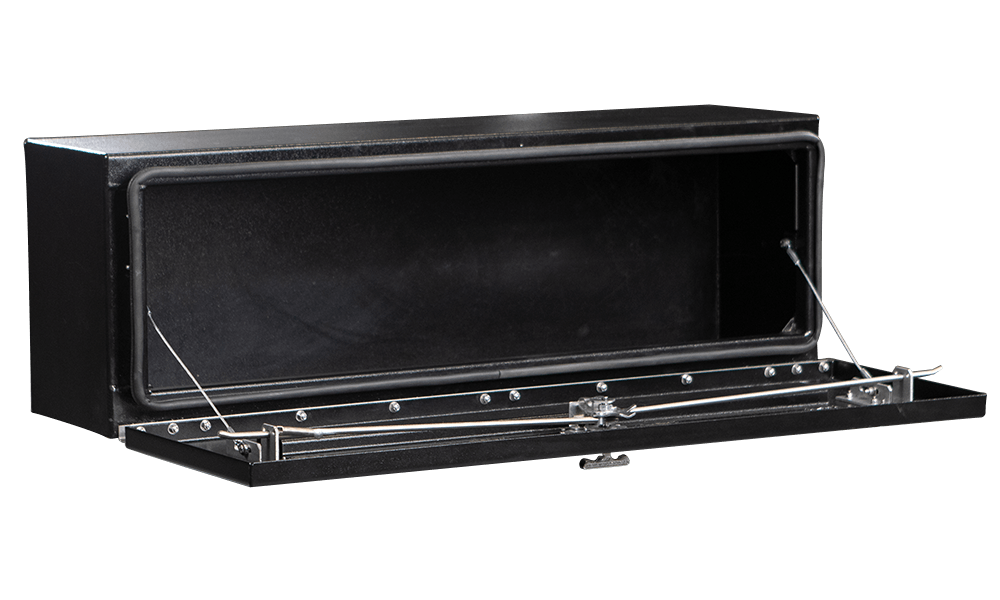 48 X 16 X 13 HIGH SIDE TOOL BOX WITH GLADIATOR DOOR, SMOOTH BLACK BASE