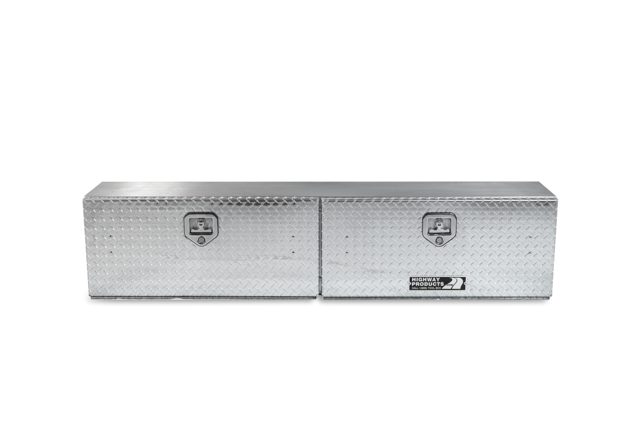 72 X 16 X 13 HIGH SIDE TOOL BOX WITH DIAMOND PLATE DOOR, SMOOTH ALUMINUM BASE