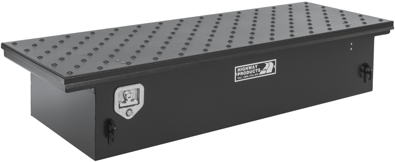 70 X 13.5 X 23 LOW PROFILE TOOL BOX WITH SMOOTH BLACK BASE, GLADIATOR LID