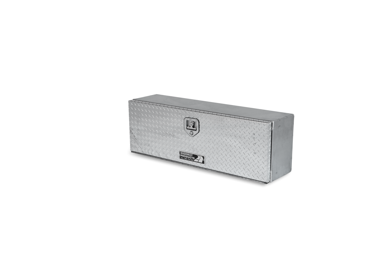 48 X 16 X 13 HIGH SIDE TOOL BOX WITH DIAMOND PLATE DOOR, SMOOTH ALUMINUM BASE