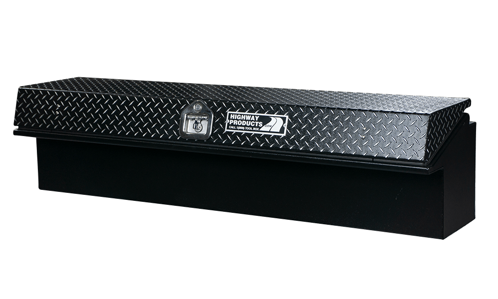90 X 16 X 16 DRIVER SIDE LOW SIDE TOOL BOX WITH SMOOTH BLACK BASE, LEOPARD LID — primary image