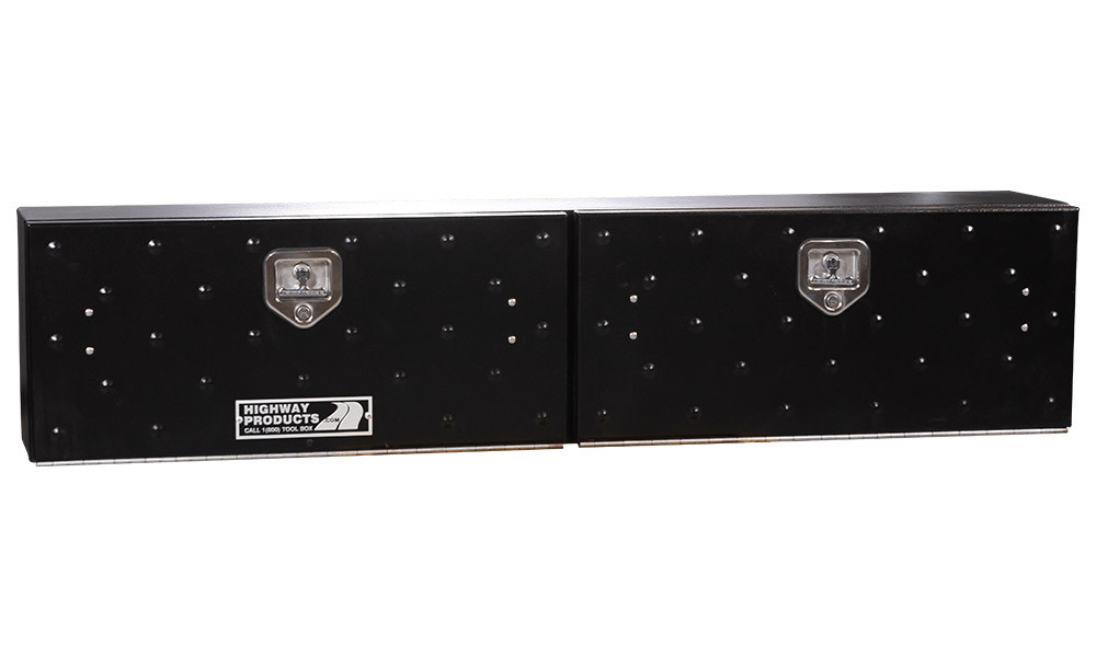 90 X 16 X 13 HIGH SIDE TOOL BOX WITH GLADIATOR DOOR, SMOOTH BLACK BASE