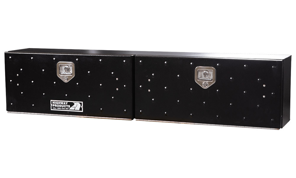 90 X 16 X 13 HIGH SIDE TOOL BOX WITH GLADIATOR DOOR, SMOOTH BLACK BASE