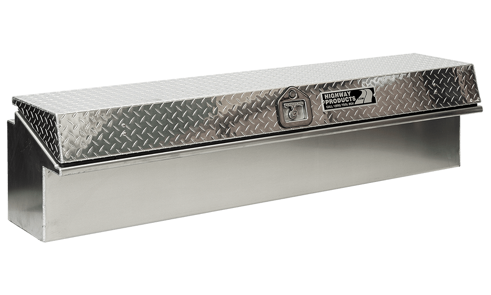 90 X 16 X 16 DRIVER SIDE LOW SIDE TOOL BOX WITH SMOOTH ALUMINUM BASE, PLATE LID