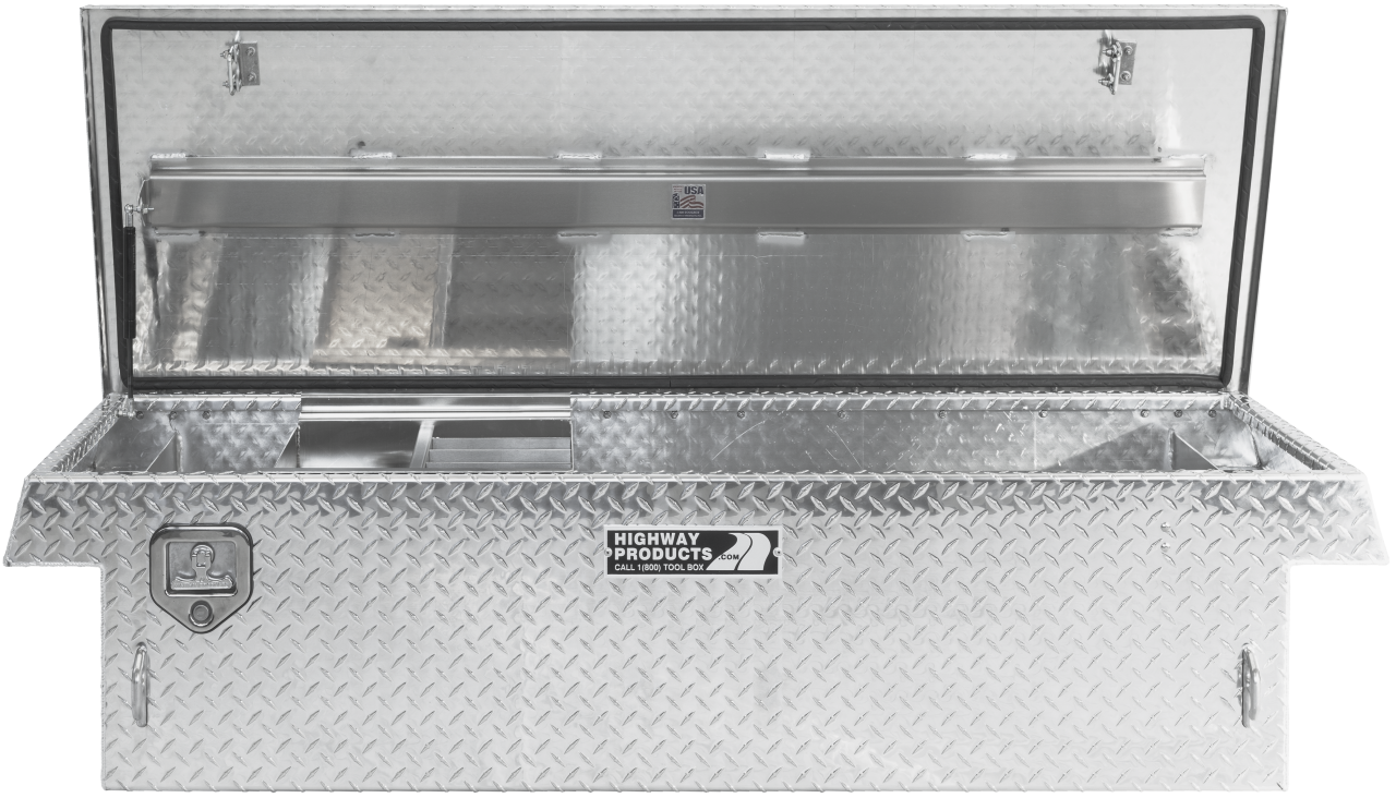 70 X 16 X 20 SINGLE LID TOOL BOX WITH DIAMOND PLATE BASE, DIAMOND PLATE LID
