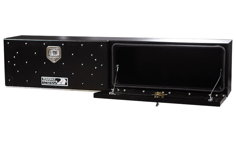 65 X 16 X 13 HIGH SIDE TOOL BOX WITH GLADIATOR DOOR, SMOOTH BLACK BASE