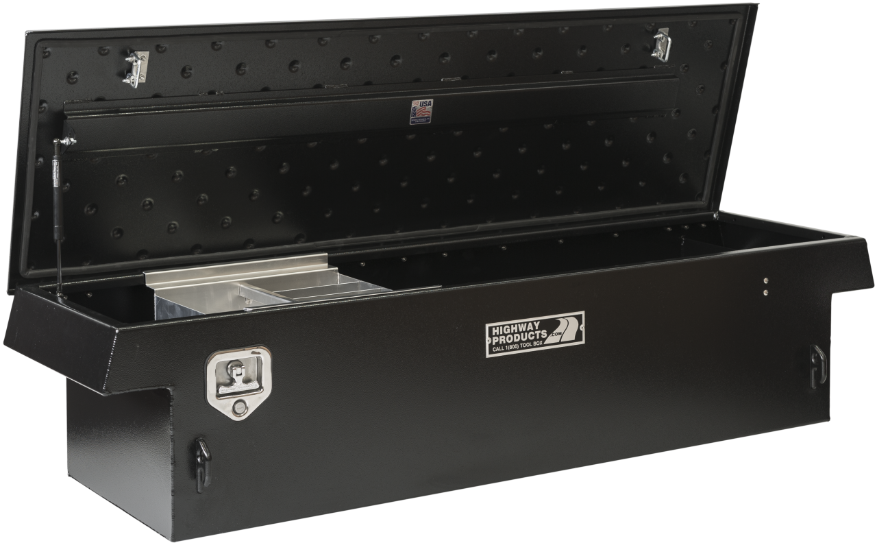 70 X 16 X 20 SINGLE LID TOOL BOX WITH SMOOTH BLACK BASE, GLADIATOR LID