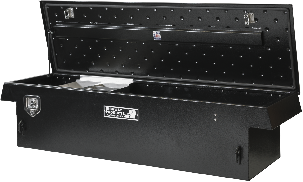 70 X 16 X 20 SINGLE LID TOOL BOX WITH SMOOTH BLACK BASE, GLADIATOR LID