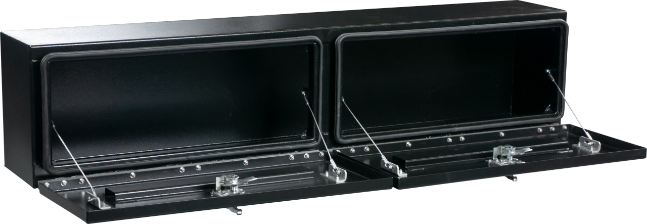 96 X 16 X 13 HIGH SIDE TOOL BOX WITH SMOOTH BLACK DOOR, SMOOTH BLACK BASE