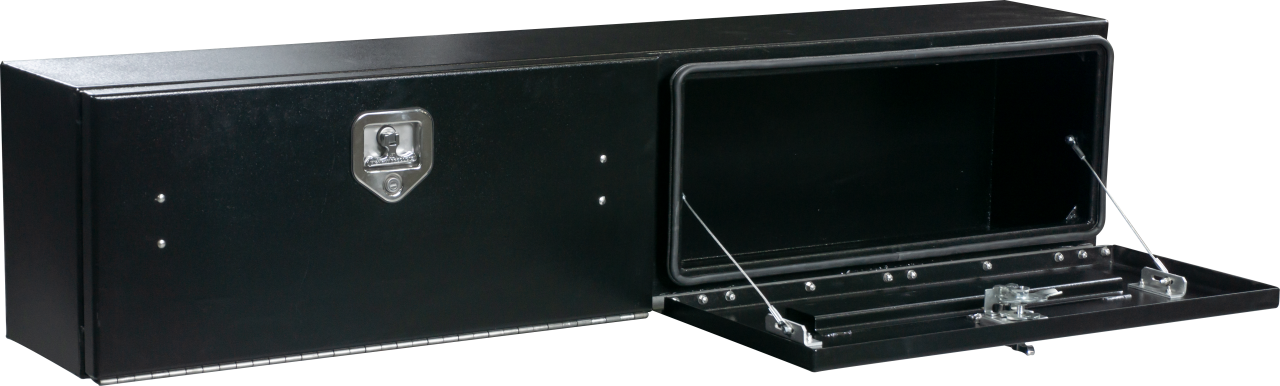 96 X 16 X 13 HIGH SIDE TOOL BOX WITH SMOOTH BLACK DOOR, SMOOTH BLACK BASE