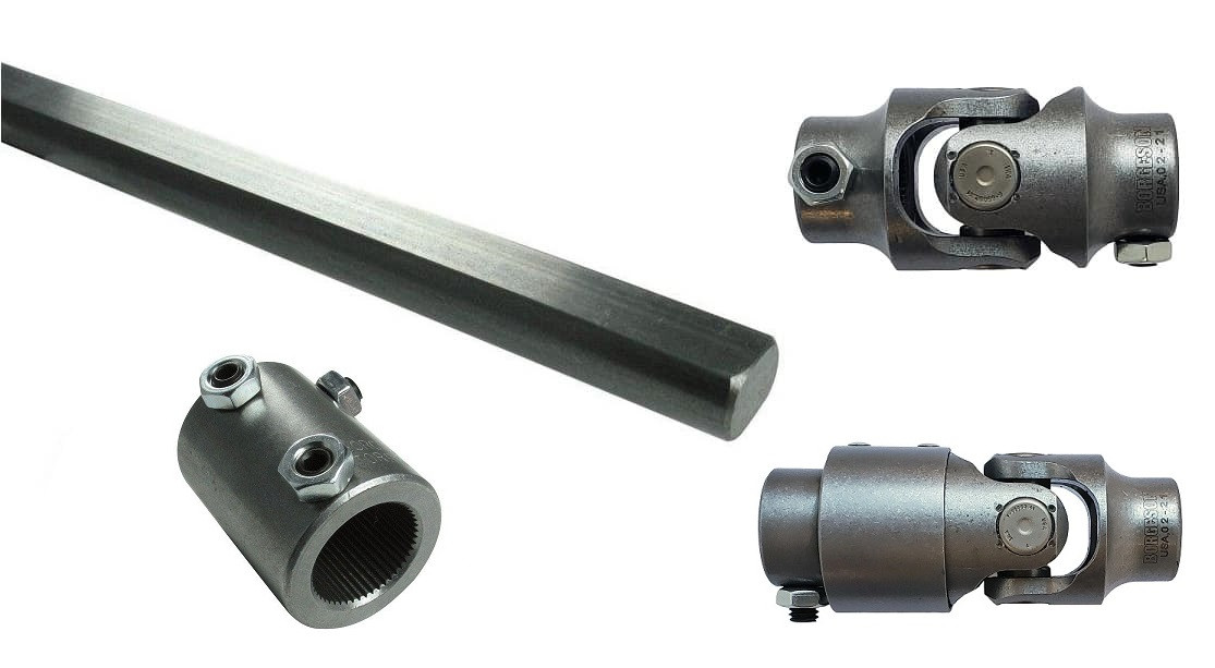 Steering U-Joint Kit  1"-48 at column and 3/4"-36 at rack. — primary image