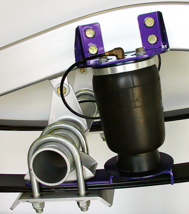 Air Over Leaf, 2000 lb. with weld-on lower mount and side frame upper mount.